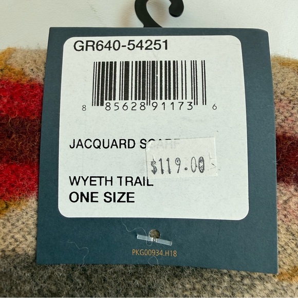 NEW NWT Pendleton Jacquard Blanket Wyeth Trail Wool Southwest Scarf 76” x 12” - Picture 8 of 8